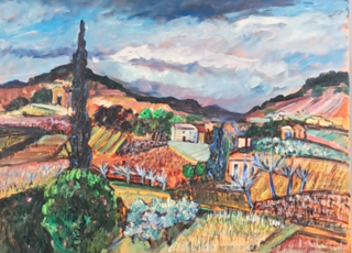 Schilderij, Maya Wildevuur, Mirabel Aux Baronnies, 2000